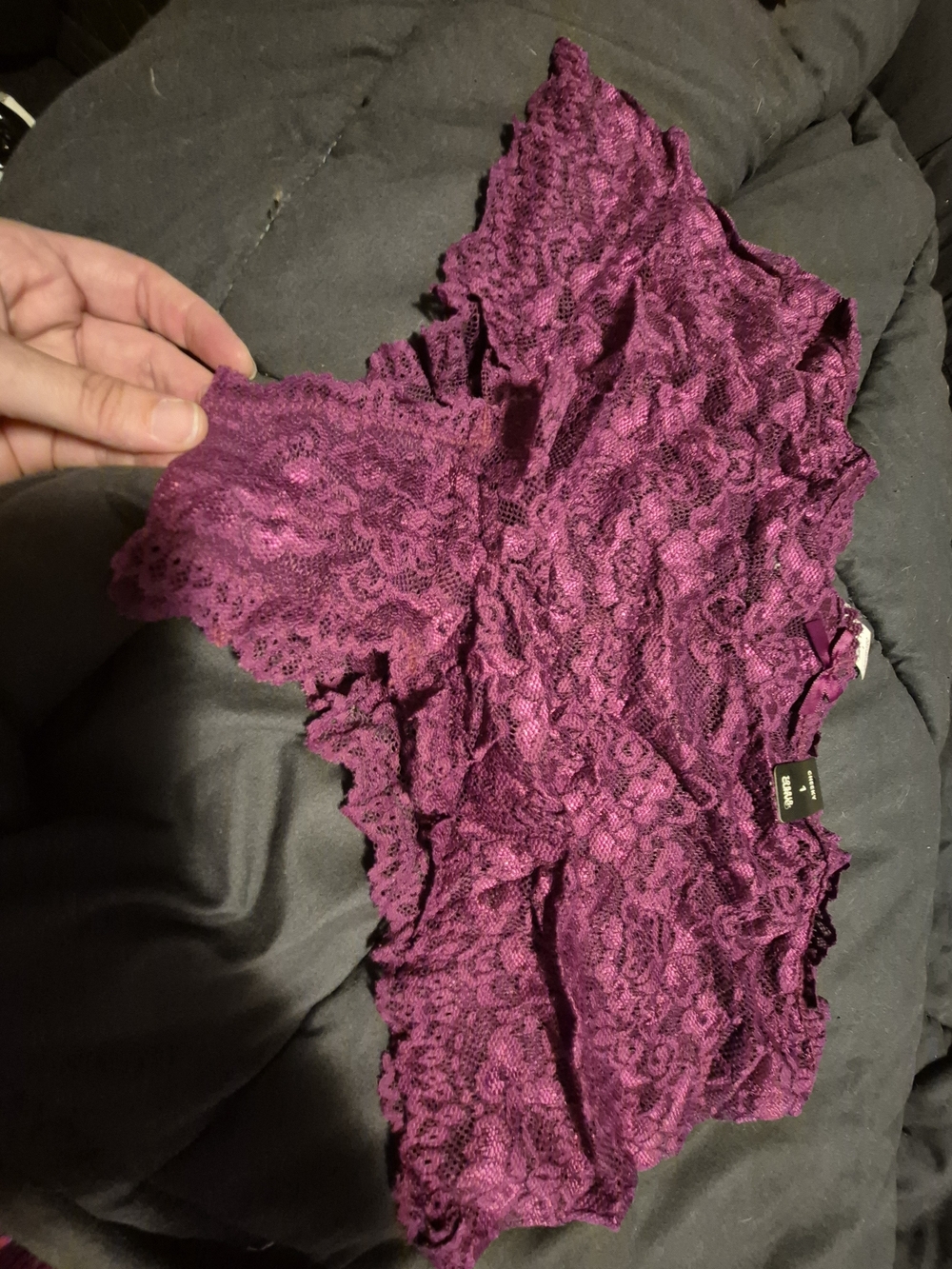 Lace Cheeky Panties in Plum
